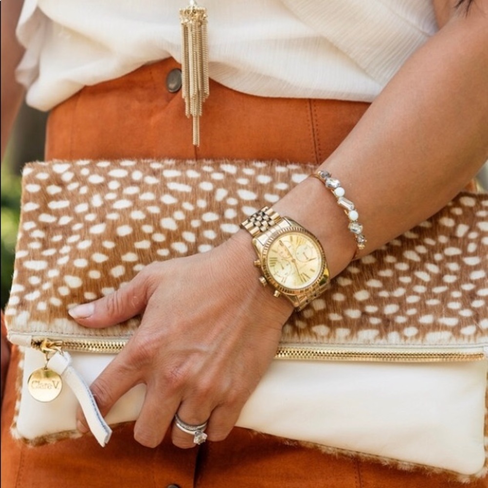 Clare V fold over clutch